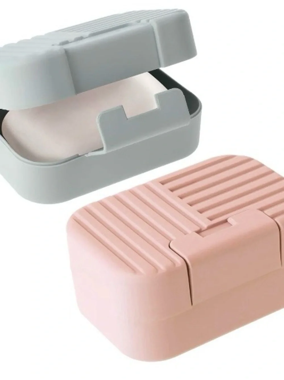 Kitsch Beauty Bar Bag Pair in Cream and Peach and travel bar holder